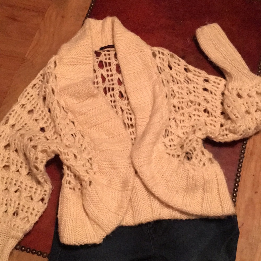 Cream sweater shrug